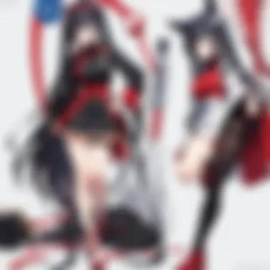 An engaging depiction showing viewer perceptions of similar anime characters