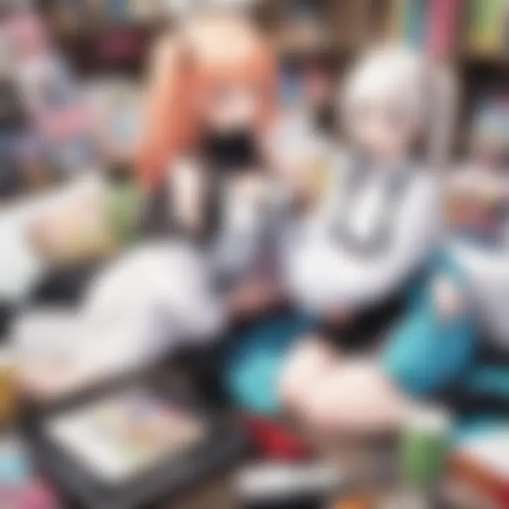 An open laptop showcasing a digital manga bookstore