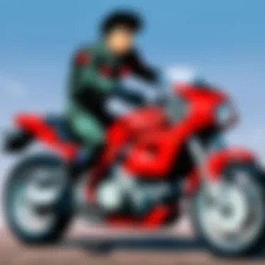 Key scene depicting the transformation of Kaneda's motorcycle