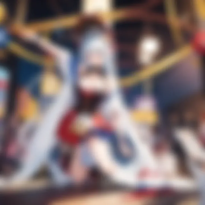 A vibrant anime convention scene showcasing diverse fans in costumes, celebrating the art form.