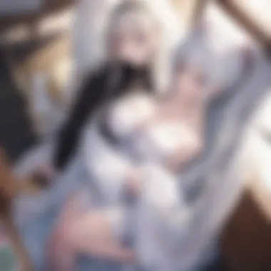 Romantic Dynamics in Manga Illustration depicting a romantic scene between two characters in a manga setting, showcasing emotional connection.
