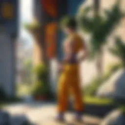 Broly facing Goku in an intense battle