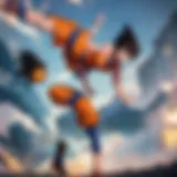Goku's iconic pose in Dragon Ball Z