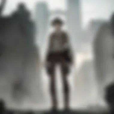 Dynamic Action Scenes in Attack on Titan Concept art showcasing the dynamic action scenes in Attack on Titan.