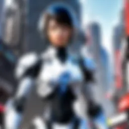 Cyborg character illustrating the blend of technology and humanity