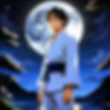 Character in Moonlight An intricate manga panel showcasing a character bathed in moonlight, symbolizing emotional depth and introspection.