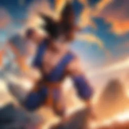 Depiction of Goku's iconic transformation