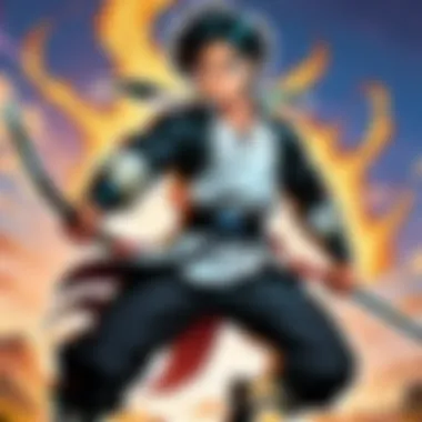 Dynamic Characters of Demon Slayer Key characters from Demon Slayer showcased in dynamic poses
