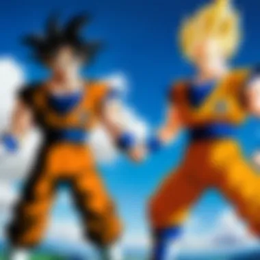 The Rivalry of Goku and Vegeta A powerful confrontation between Goku and Vegeta, showcasing their rivalry.