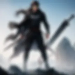 The iconic Black Swordsman in a dark landscape