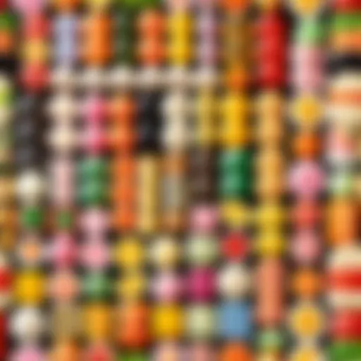 Colorful assortment of traditional Japanese dagashi snacks