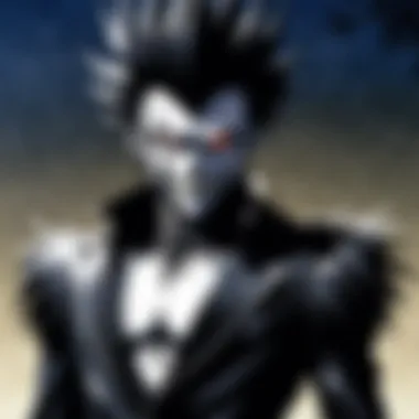 Visual depiction of the Shinigami Ryuk, emphasizing his role in the narrative.