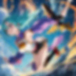 Dynamic action scene from Dragon Ball Super