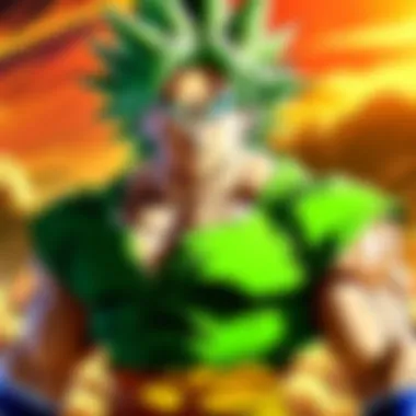 Broly's Emotional Journey Scene depicting the emotional struggle of Broly