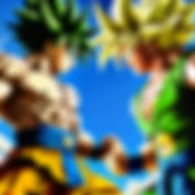 Epic Showdown: Broly vs Goku Broly facing off against Goku in a dramatic scene