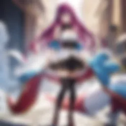 Key characters from Fairy Tail Season Four in action