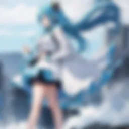 A captivating scene from a popular freezing anime series showcasing an icy landscape.