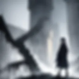 A haunting scene from a ghost hunt anime showcasing eerie landscapes