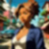 Vibrant scene showcasing Michiko and Hatchin's dynamic relationship