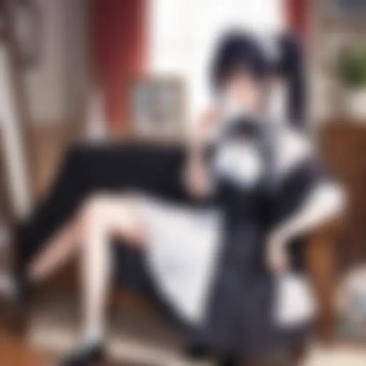 Cultural context illustrated through a manga panel without maid characters