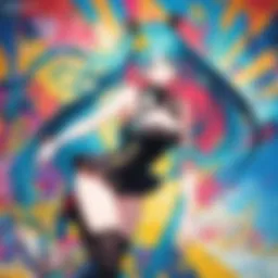 Vibrant paint by number kit featuring One Piece characters