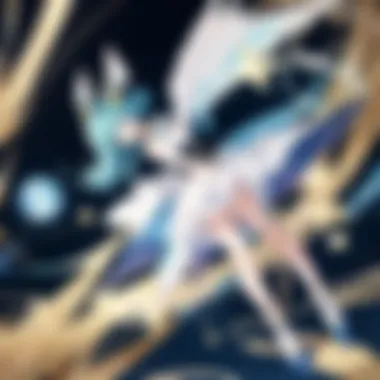 Celestial Pokémon in the Night Sky A celestial Pokémon soaring through a starry night sky