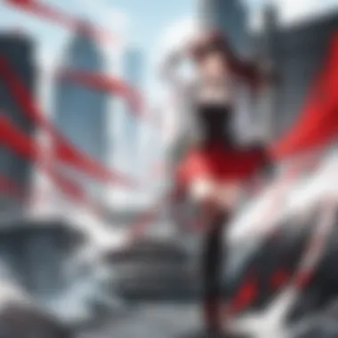 A detailed artwork highlighting the unique artistic style of the RWBY manga.