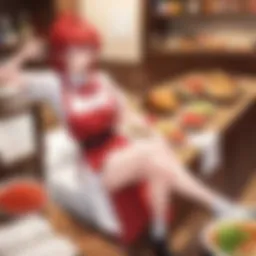 A visually stunning depiction of a culinary battle scene.