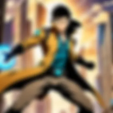 Dynamic Action in Solo Leveling A dynamic scene from the Solo Leveling anime showcasing a powerful action moment