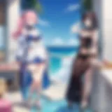 A captivating scene from a popular anime showcasing an alluring character in a vibrant setting.