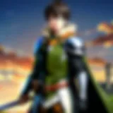 A captivating scene depicting the protagonist of Rising of the Shield Hero