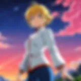 A vibrant scene from an animated music video showcasing colorful characters and dynamic action.