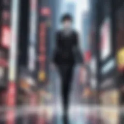 A dark, atmospheric cityscape reflecting the film noir influence of The Big O.