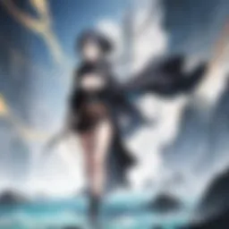 Asta wielding his sword against a magical foe