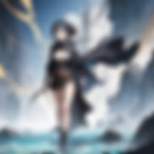 Asta wielding his sword against a magical foe