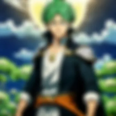 A vibrant scene depicting the Clover Kingdom