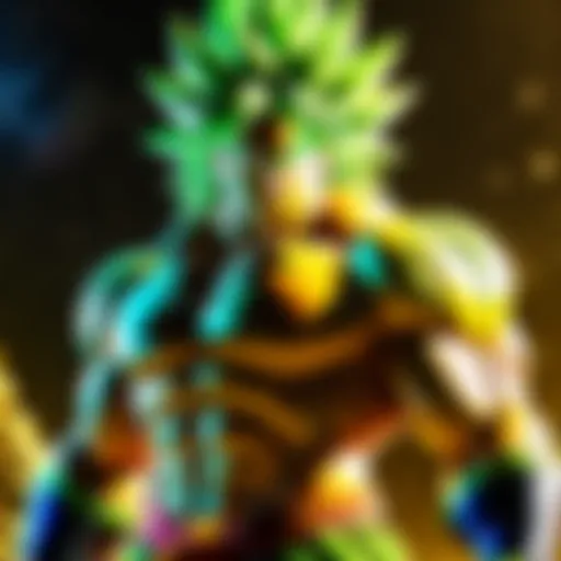 Broly's transformation during the epic battle