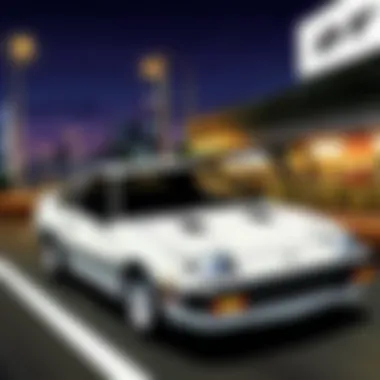 Street Racing Intensity in Initial D Intense street racing scene from Initial D