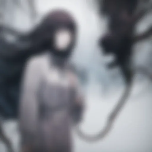 A haunting scene from Junji Ito's horror narrative, showcasing eerie landscapes and unsettling details.