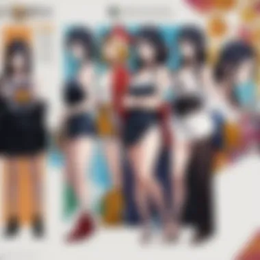 A collage of key characters from various One Piece movies reflecting character development.