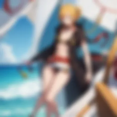 The Voyage Begins: One Piece's Iconic Journey A vibrant illustration of the main character from One Piece sailing the grand seas.