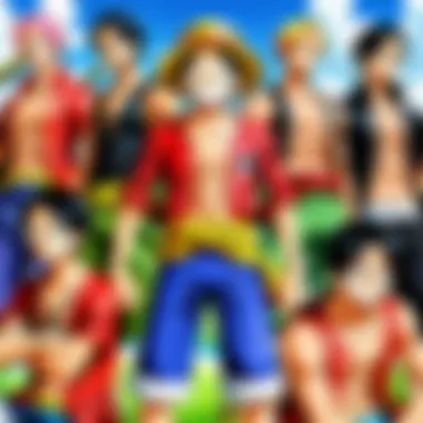 Allies of Adventure: The Supporting Cast of One Piece An artistic representation of key supporting characters from One Piece in a dynamic pose.