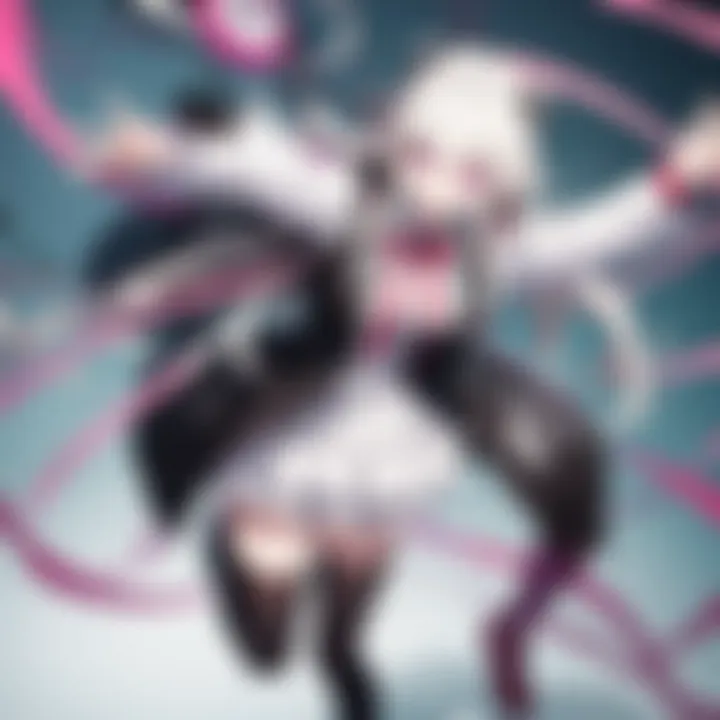 Art depicting Danganronpa merchandise and community events