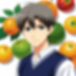 A collection of Fruits Basket manga volumes showcasing character diversity and artistic style.