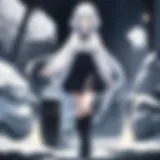 A haunting scene depicting a ghostly figure in an anime setting.