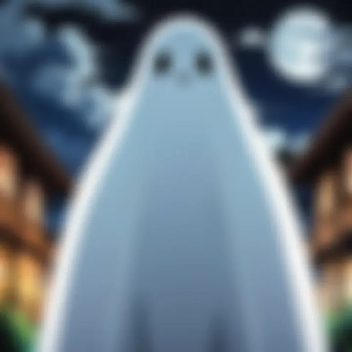 An illustration showcasing the cultural elements of Japanese folklore in anime.