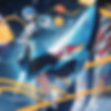 Embodying the Galactic Hero A hero standing boldly in a cosmic setting, symbolizing the galactic hero archetype in anime.