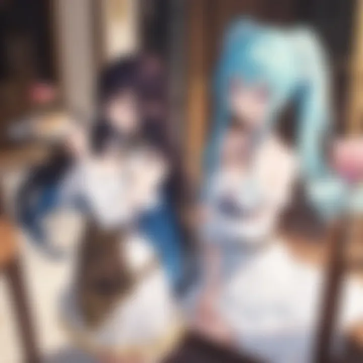 A collage of popular harem anime series highlighting iconic character archetypes.