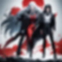Alucard in a dramatic pose showcasing his immense power.