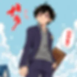 A detailed illustration of the main character navigating through a surreal underwater world.